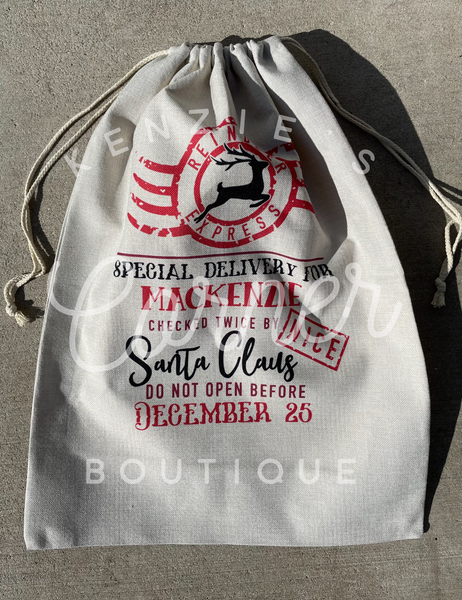 Blank sublimation Santa sack