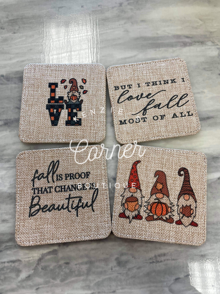 Blank sublimation burlap coasters (2)