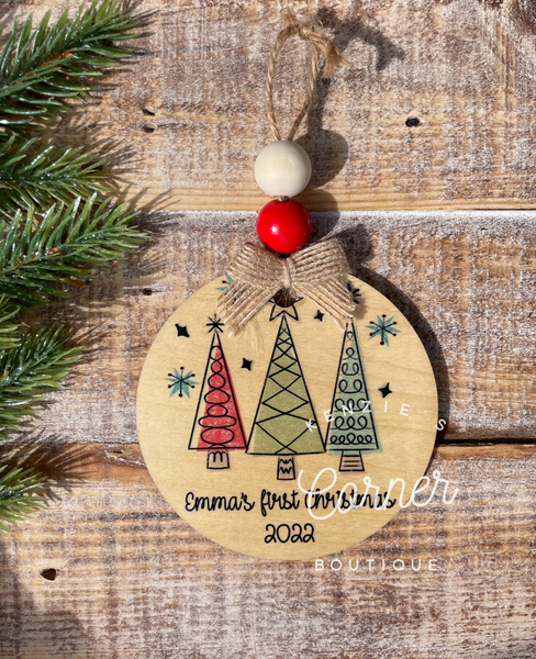 Blank Sublimation wood circle ornament
