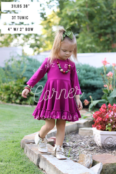 3/4 sleeve plum tunic =
