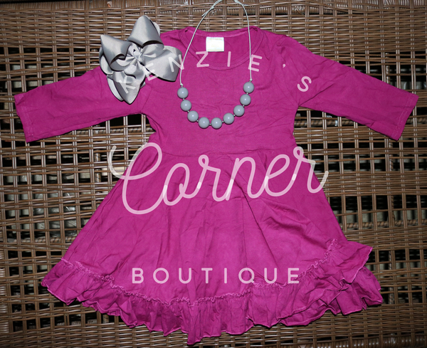 3/4 sleeve plum tunic =