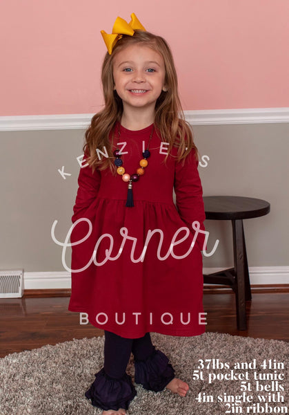 Cranberry 3/4 sleeve pocket tunic