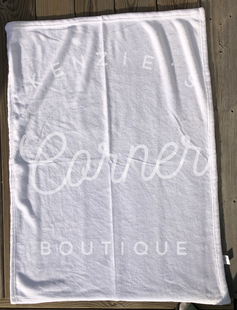 Blank sublimation white blanket 40x30 – Kenzie's Corner