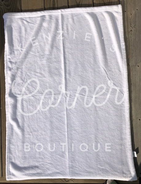 Blank sublimation white blanket 50x60 aprox.