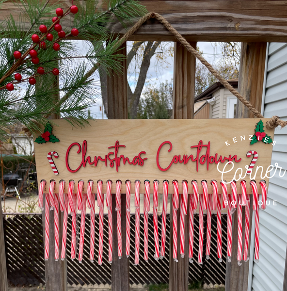 Candy cane Christmas countdown