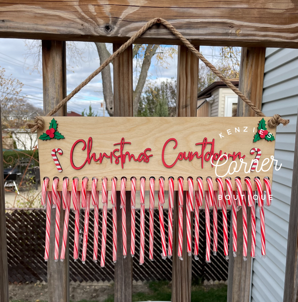 Candy cane Christmas countdown