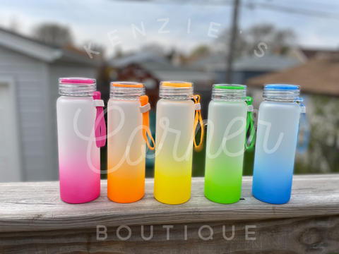 Blank 17 oz sublimation glass water bottles B