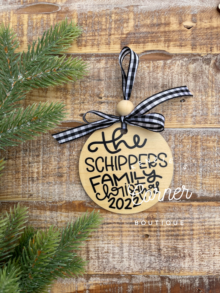 Sublimation family circle ornament