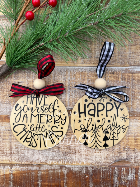 Blank Sublimation wood circle ornament