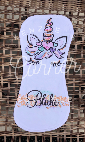 Blank sublimation white baby burp cloth
