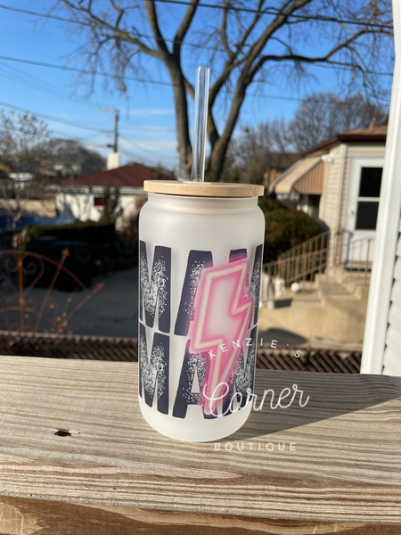 Blank 16 ounce frost glass cup for sublimation