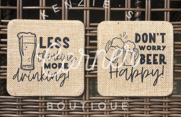 Blank sublimation burlap coasters (2)