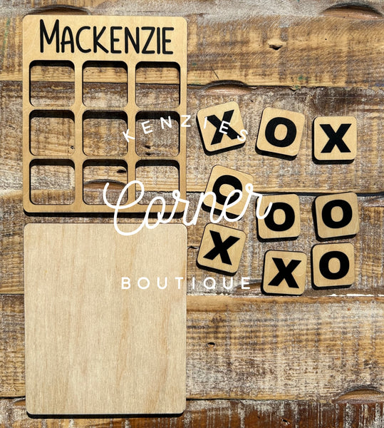 Blank tic tac toe wood sublimation game