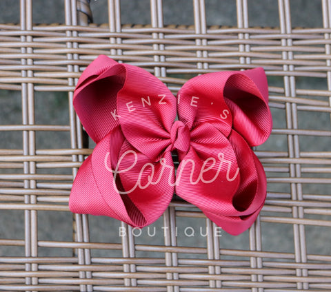 Cranberry 4 inch double bow